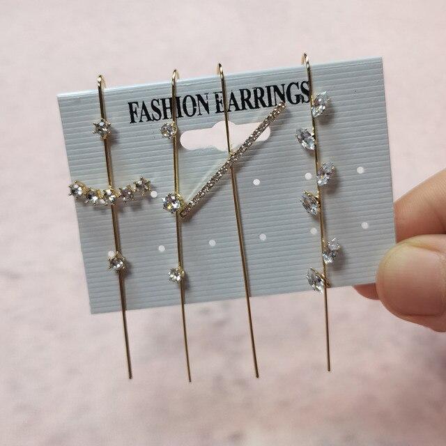 

Новые серьги-гвоздики с крючками для ушей для женщин, диагональные серьги-гвоздики для пирсинга ушной раковины