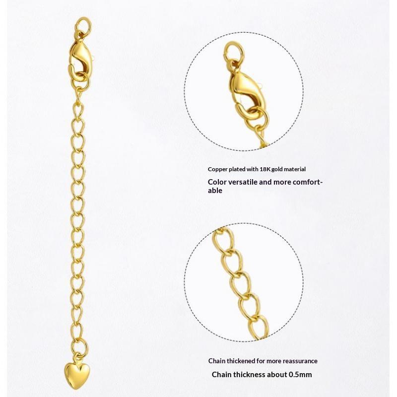 Gold Plated Star Heart Brass Lobster Clasps 75Mm Tail Extender Connector Chains Diy Jewelry Making Accessories