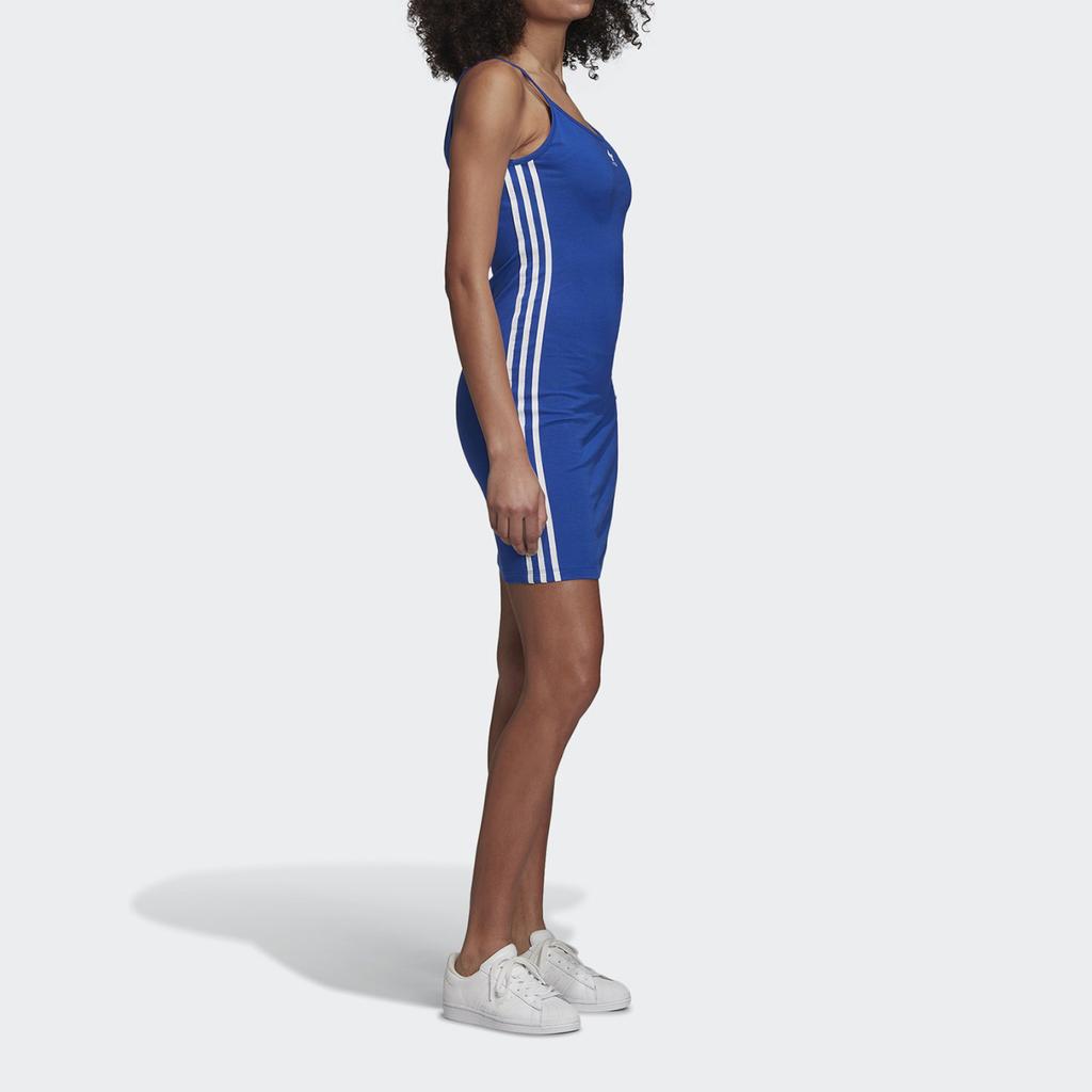 Women's Adidas Originals Slip Dresses Women's Blue Crew Neck Thin Short