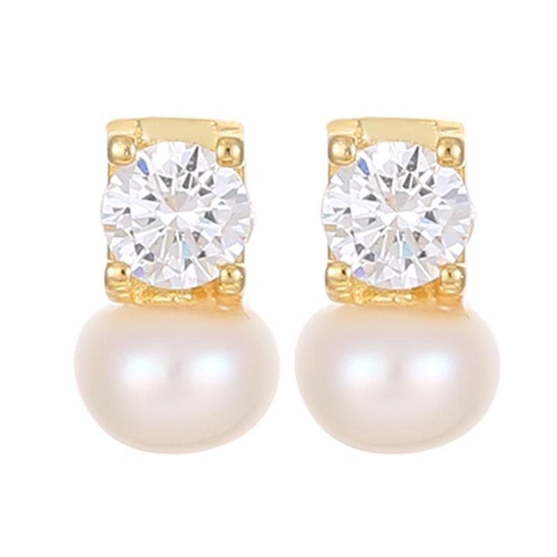 Banyan Tree Zircon Pearl S925 Silver Earrings for Women - Stylish Commuter Jewelry Trend