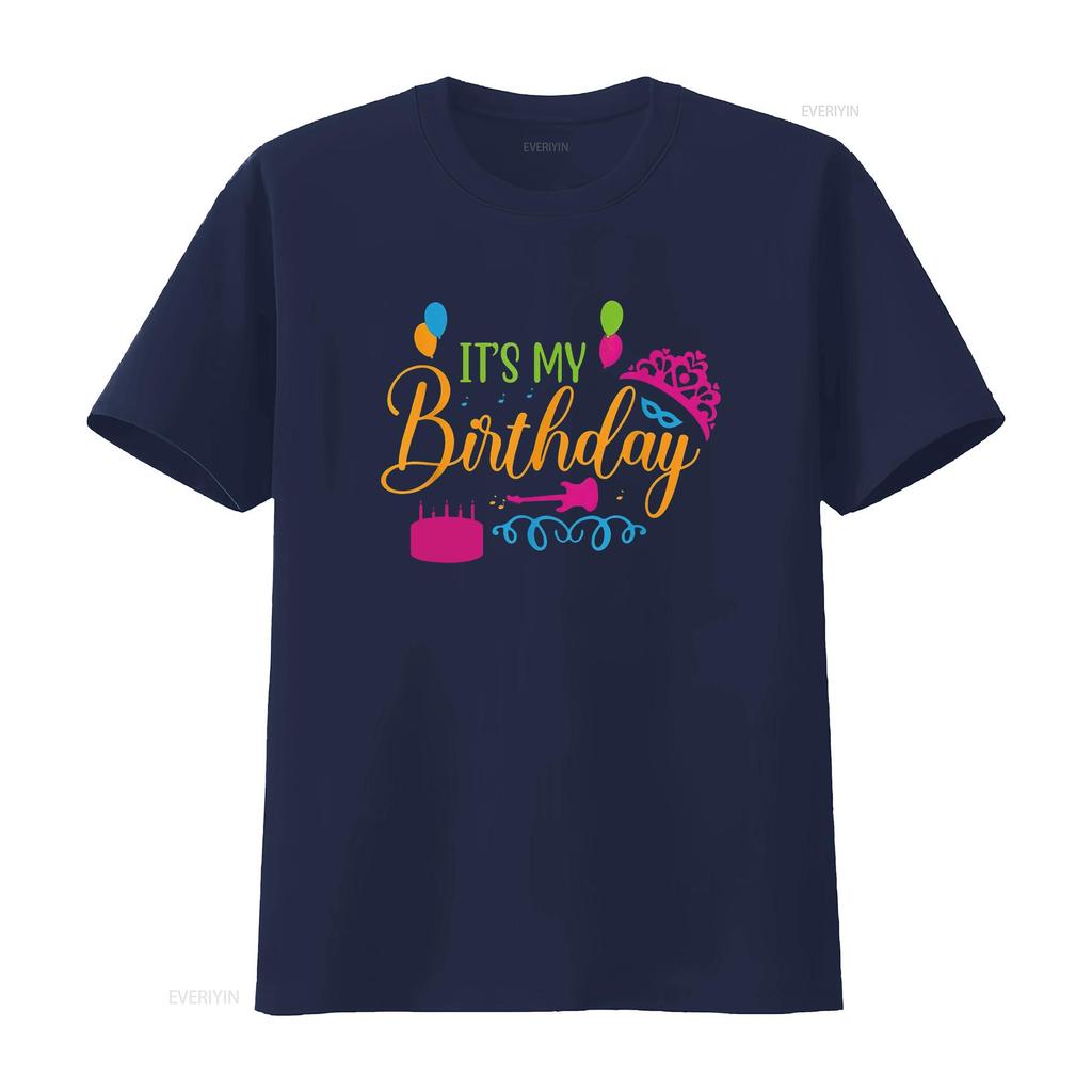 Womens It s My Birthday Happy T Shirt vintage Washed homme Breathable graphic Soft Stretched Comfortable Slightly