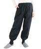 ON NISHIKI Women's Cute Winter Samue Pants Only, Fleece-Lined, Warm, Thick Monpe with 100% Cotton Outer Fabric, Workwear, Loungewear (Size 3: Black/LL