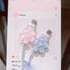 Flower Transparent Usb 20W Phone Charger Protective Case With Cable Winder Cover For Iphone Power Adapter Protector
