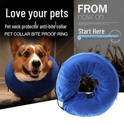 Elizabethan Dog Collar: Inflatable PVC Anti-Bite & Anti-Lick Neck Brace for Pets