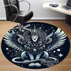 1pc Winged Lion Office Round Area Rug,  Mat Suitable ForOffice, Under Office Chairs Bedroom Living Room Home Decor, Room Deco