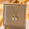 Titanium Steel Devil's Eye Necklace Banquet Clothes Neck Chain  Clothes Accessories