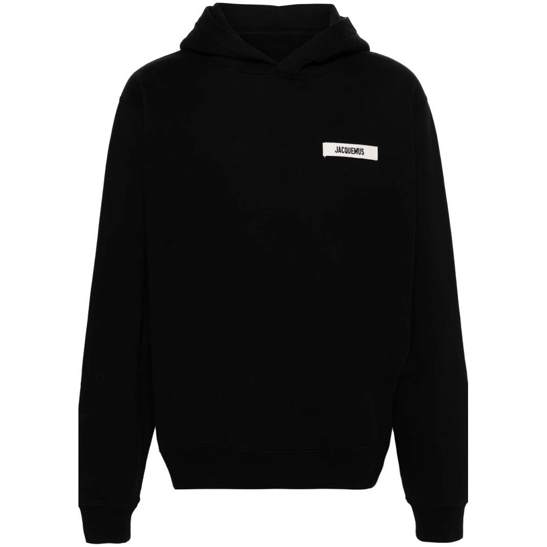 

Мужская черная толстовка с капюшоном: Повседневный, Свободный крой, Универсальный принт с буквами, Длинный рукав для ранней осени Extra Large чёрный