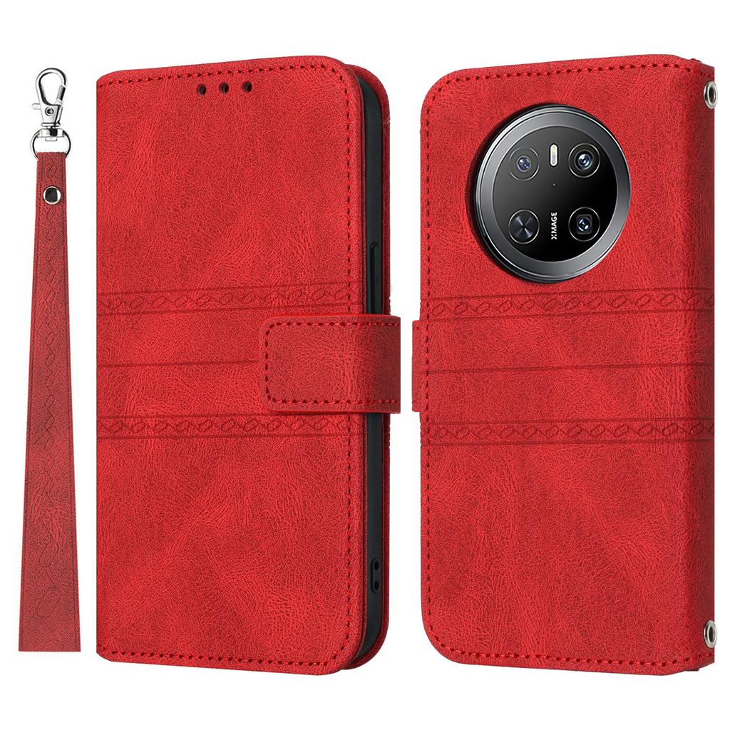 For Huawei Mate 70 Case Wallet Skin-Touch Leather Imprinted Phone Cover