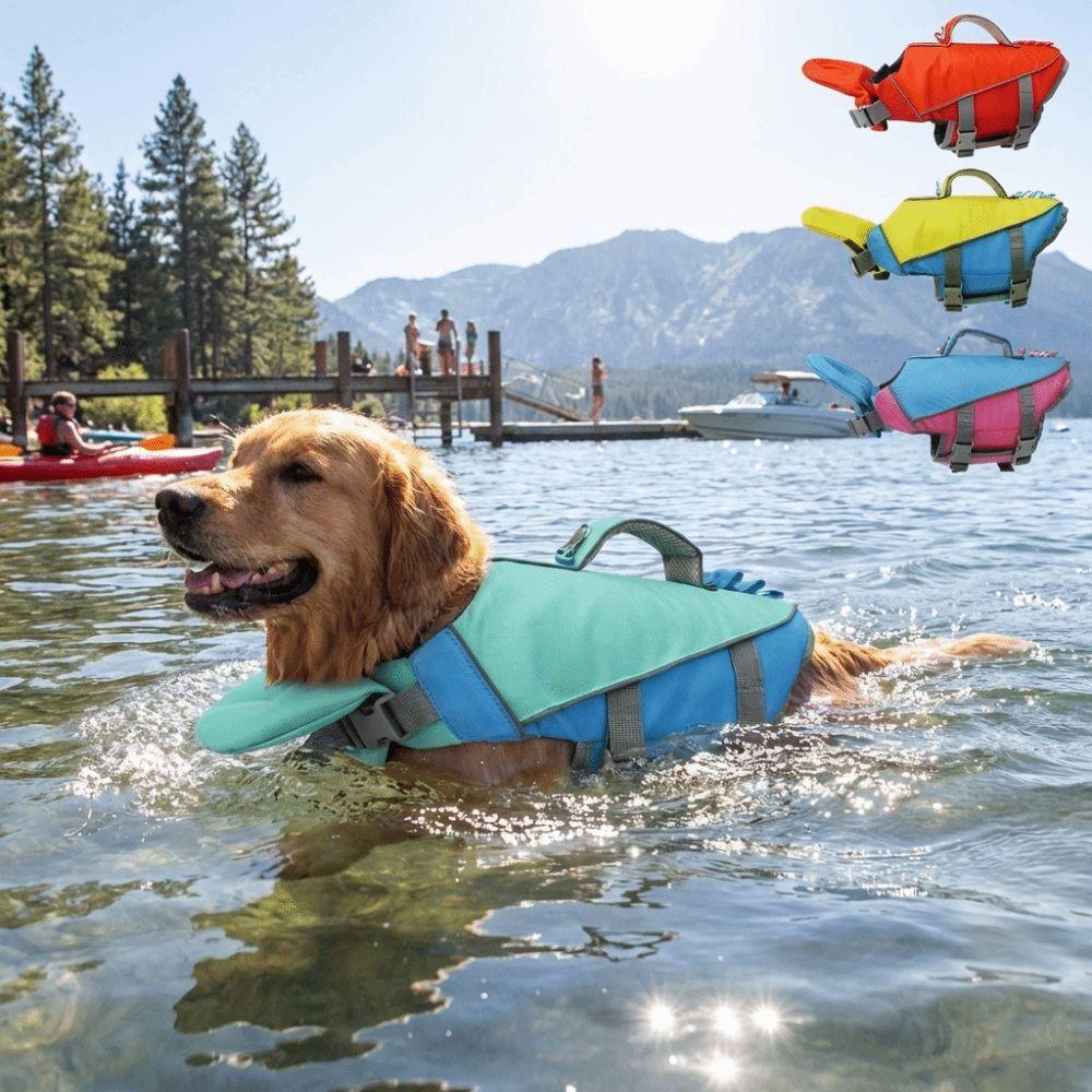Adjustable Dog Life Jacket Large Buoyancy Safety Vest Pet Life Vest  Boating Safety
