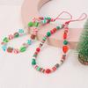 Ingenious Christmas Phone Wrist Strap Mobile Phone Chain Beaded Keychain Wristlet Lanyard Anti-lost for IPhone AirPods Samsung