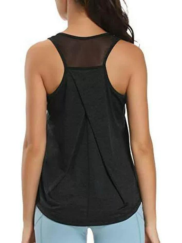 

Женский летний легкий спортивный топ для йоги - Дышащая футболка без рукавов для бега на открытом воздухе и фитнеса (2025) Large (L) чёрный