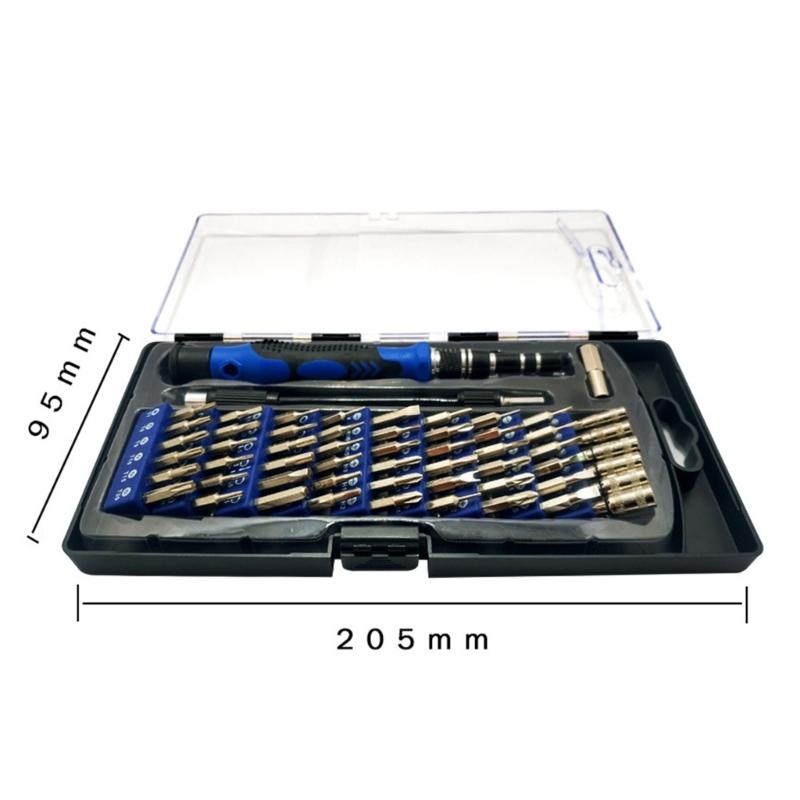 Precisions 58 Piece Screwdriver Kit with Magnetic Bits for Mobile Devices Laptops and Watches Repair Tools with Case