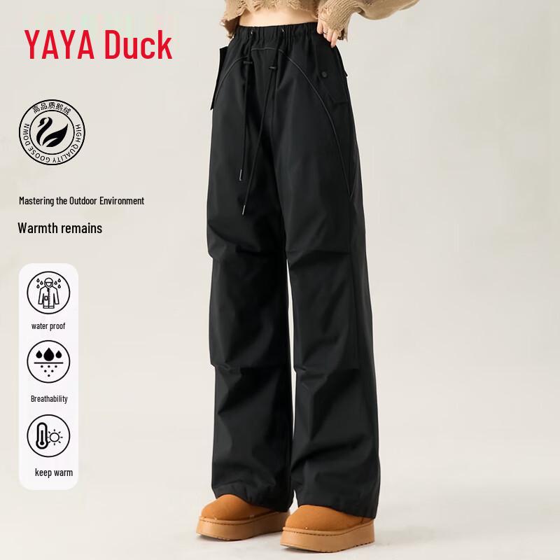 YAYA Unisex Winter Goose Down Cargo Ski Pants