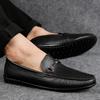 2025 Penny Loafers Men Boat Shoes Casual Breathable Mens Shoes Moccasins Slip On Flats Leather Mens Driving Shoes Male Footwear