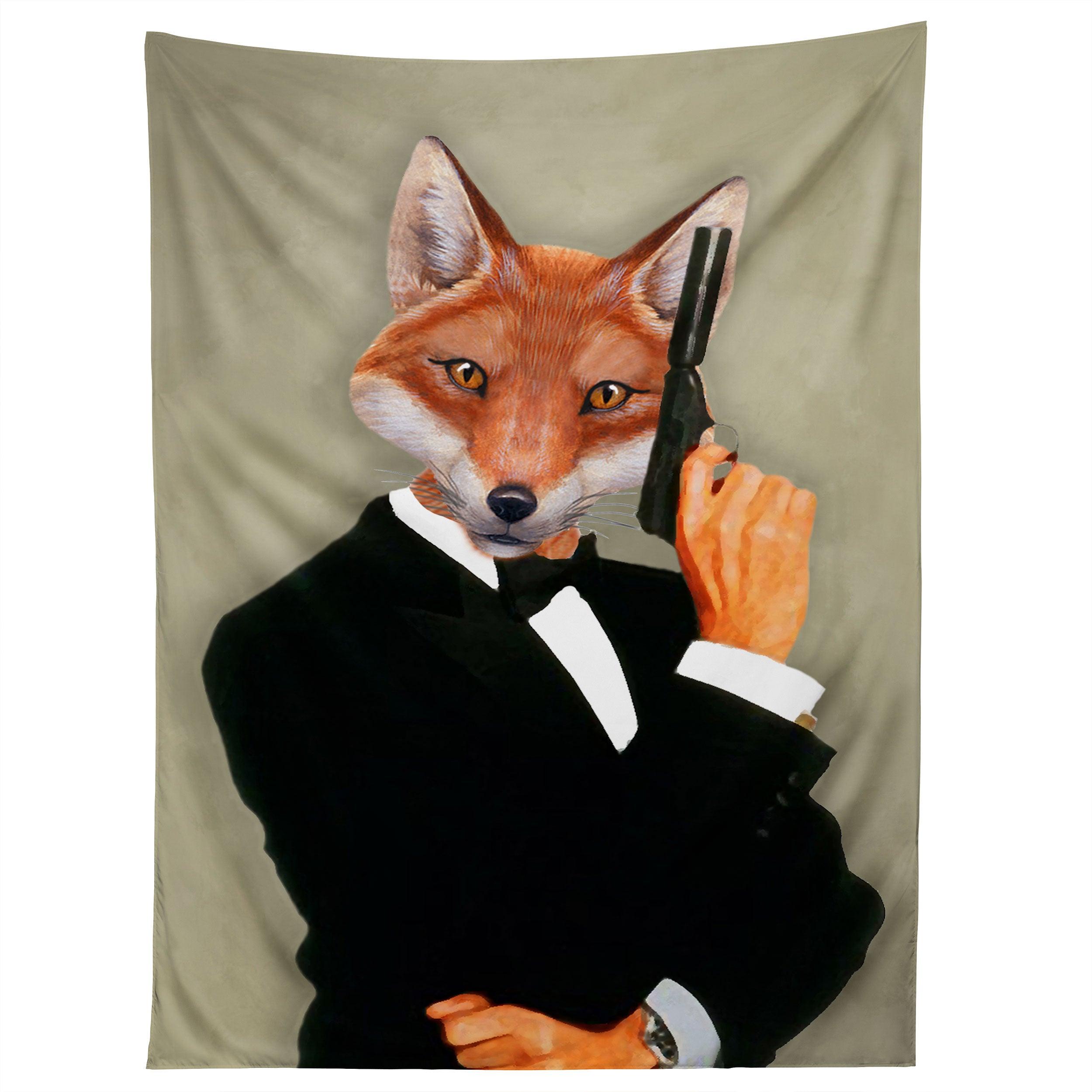 JAMES BOND FOX tapestry 75x100