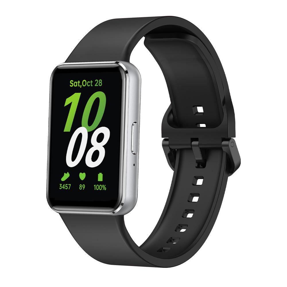 Силиконовый ремешок для часов с пряжкой Samsung Galaxy Fit3 Samsung Galaxy Fit3 Color Buckle чёрный