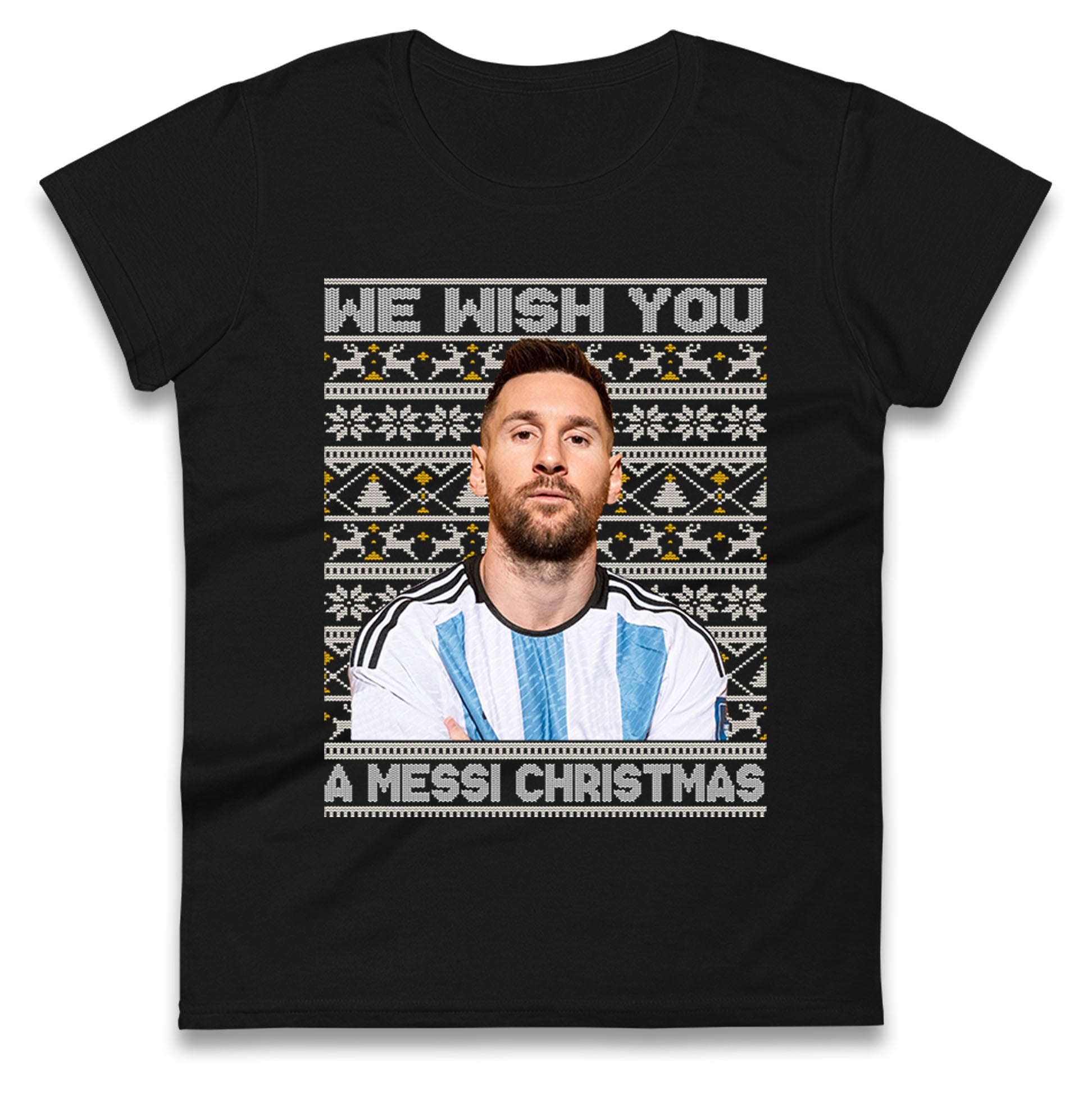 Lionel Messi Christmas Football Womens T Shirt Mens Tops Tees Unisex Argentina National Football Team Top 2XL