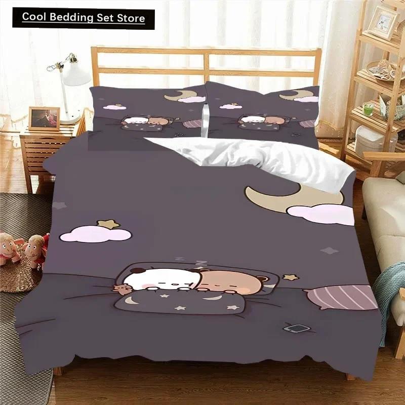 Kawaii Bubu and Dudu 3D Printing Anime Bedding Set Duvet Cover Comforter Bed Single Twin Full King Queen Size Bedding Set Kids