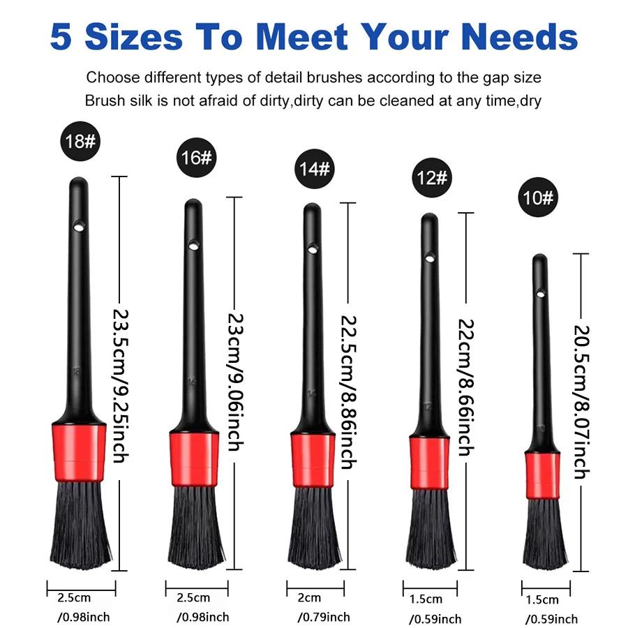 Car Detailing Brush Set Car Cleaning Brushes Sponges Towels for Car Air Vents Rim Cleaning Dirt Dust Clean Tools