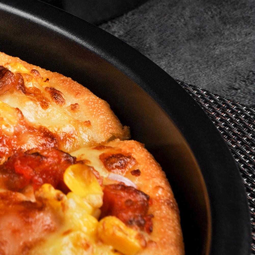 Carbon Steel Microwave Oven Non-Stick Round Shape 12 Inch Chip Tray Dish Cook Tray Non-Stick Coating G Non-Stick
