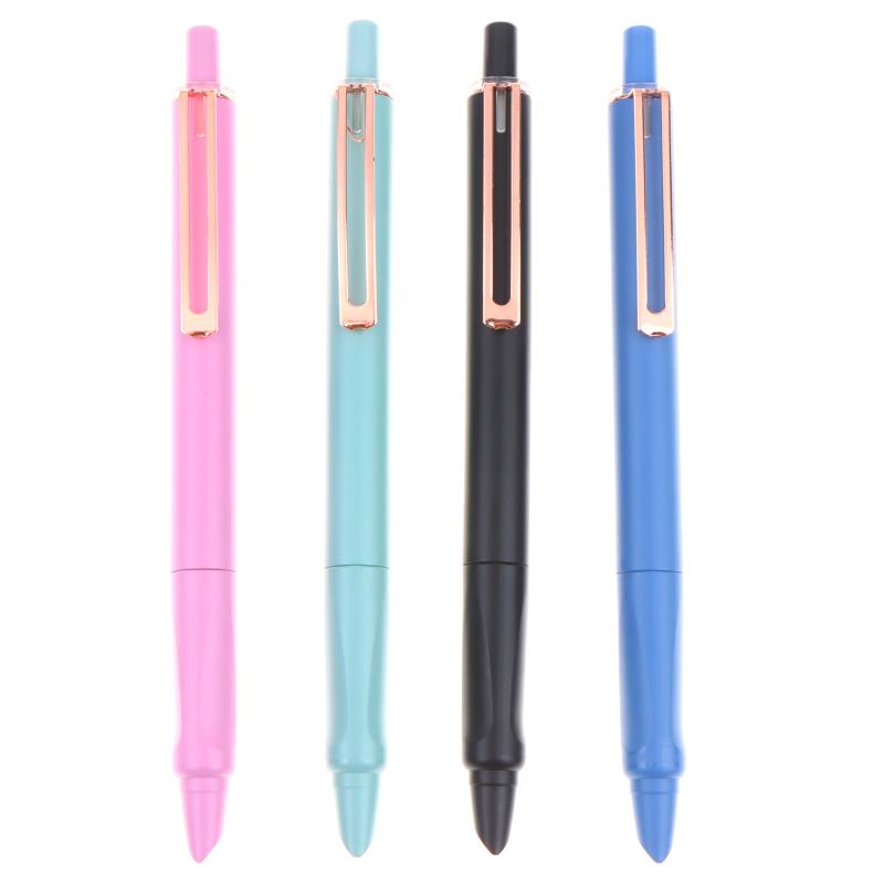 New New Retractable Press Type Fountain Pen Color Pen Body Notched Ink Pen Calligraphy Practice Exchangeable Ink Writing Pen