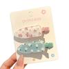 2pair Acrylic Hairpin Plaid Side Bang Hair Pins New Duckbill Barrettes  for Women Girls