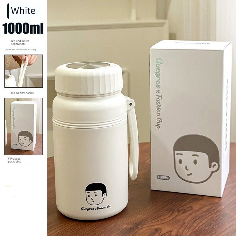 

Large-Capacity Thermos Cup, Suitable for Carrying When Going Out, Stainless Steel Water Bottle, Student-Specific, Large Capacity Cup, Men s Specific White Men s 1000Ml1000Ml