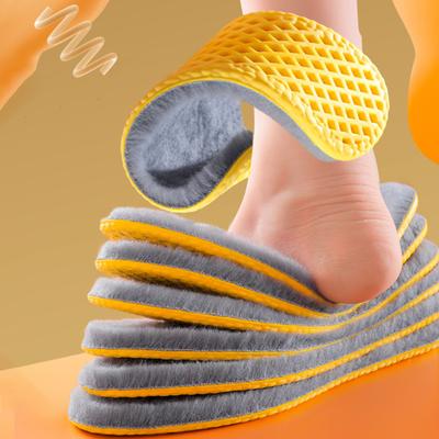 1 Pair Winter Shoe Insoles Moisture Absorbing Breathable Cushioned Memory Foam Insoles High Rebound Anti-Fatigue Thermal Insoles for Cold Weather