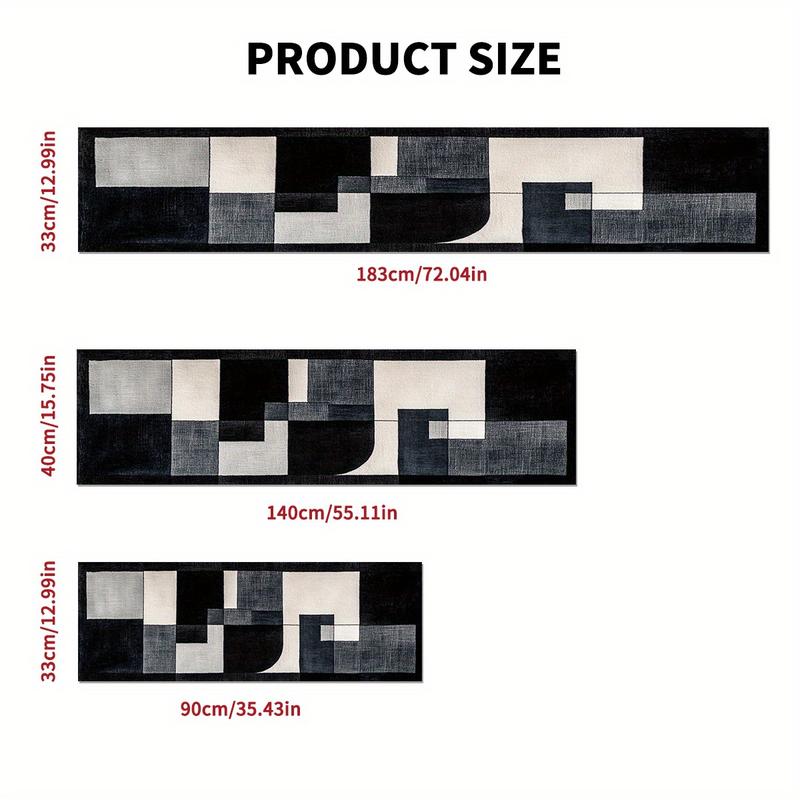 Modern Geometric Pattern Table Runner, Minimalist Home Dining Table Decor, Art - style Tablecloth