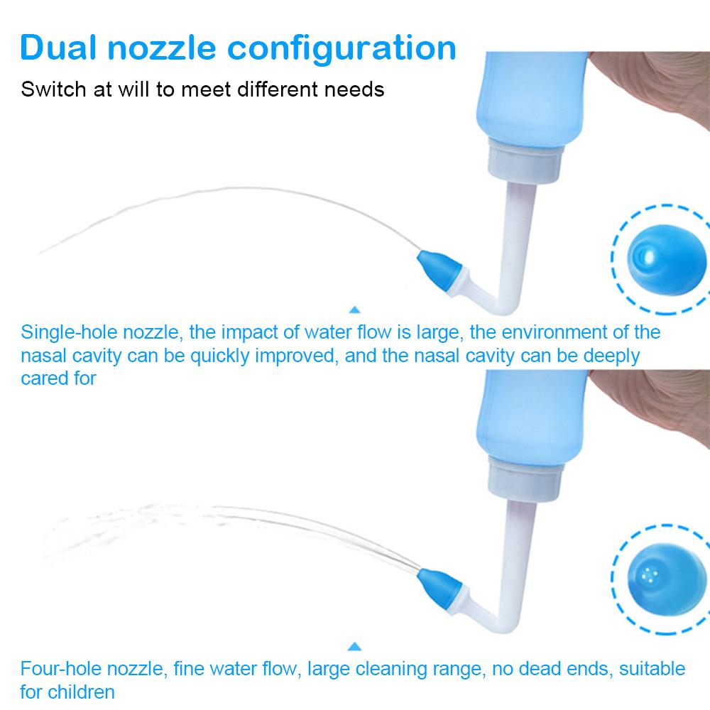 Nasal irrigator for Adults Children Nasal Rinse Bottle Nasal Wash Cleaner Nose Protector Avoid Allergic RhinitisNeti 300/500ML