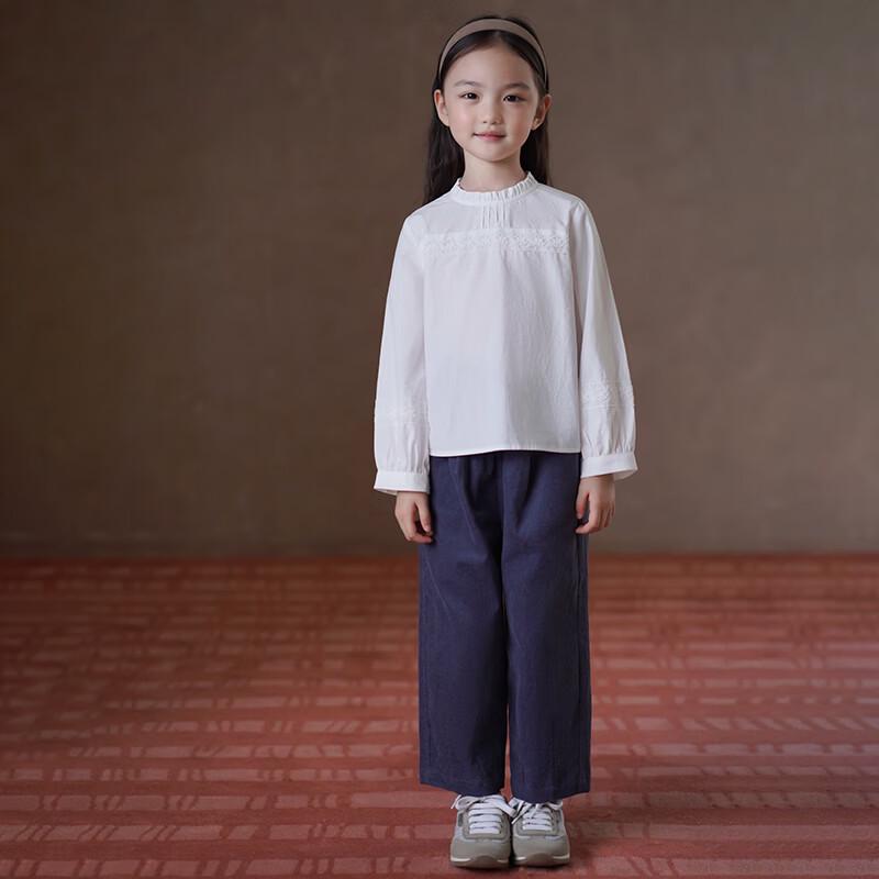 Hacikis Girls' Long-Sleeved White Base Shirt
