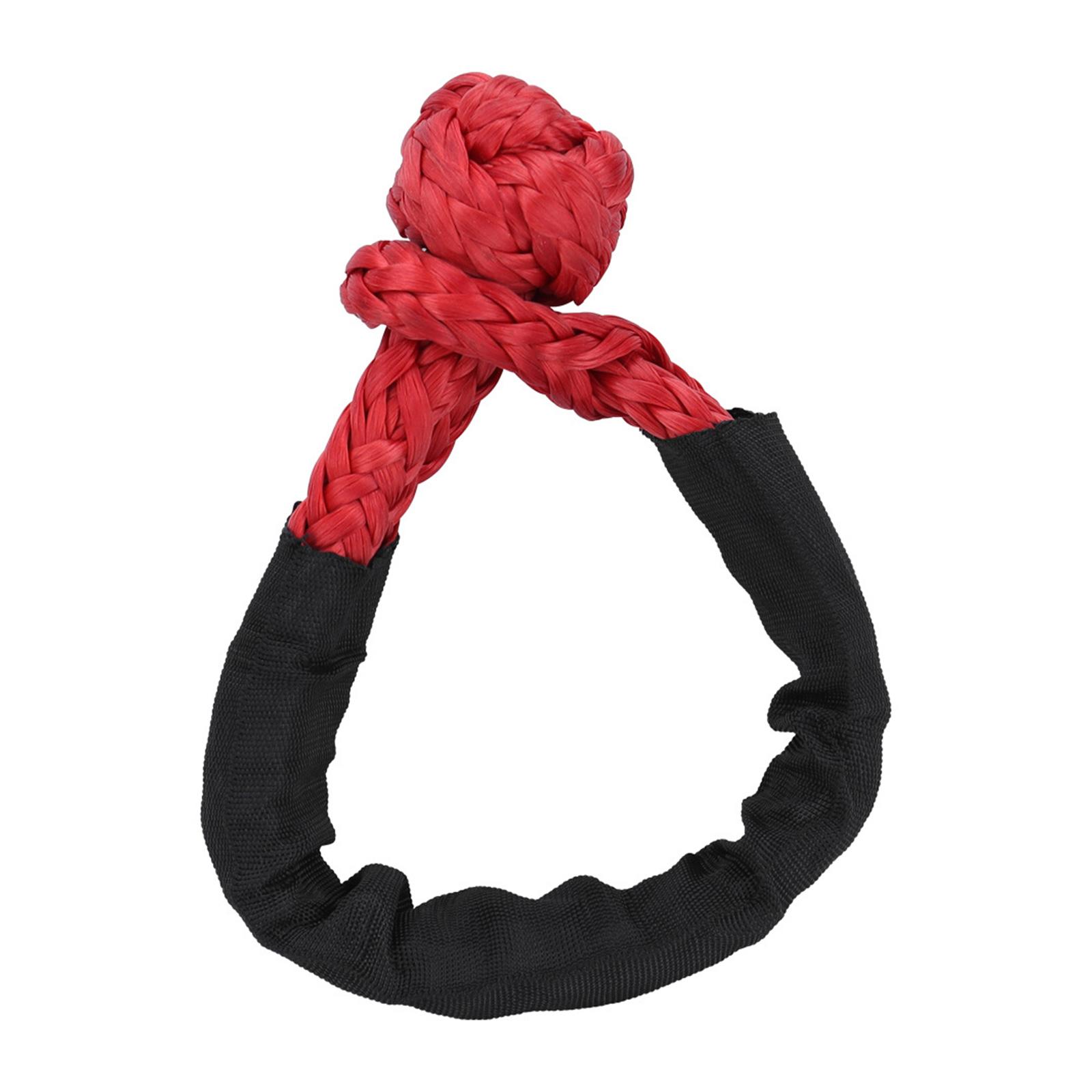 

Boating ATV Synthetic Fiber Soft Shackle Universal Accessory for Camping, ATV Versatile Length 56cm with Protective Sleeve чорний