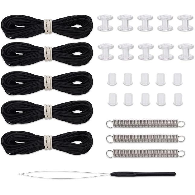 RV Pleated Shade Repair Kit, RV Window Shade Restringing Kit, Repair And Maintain Of Day Night Pleated Shade (White)