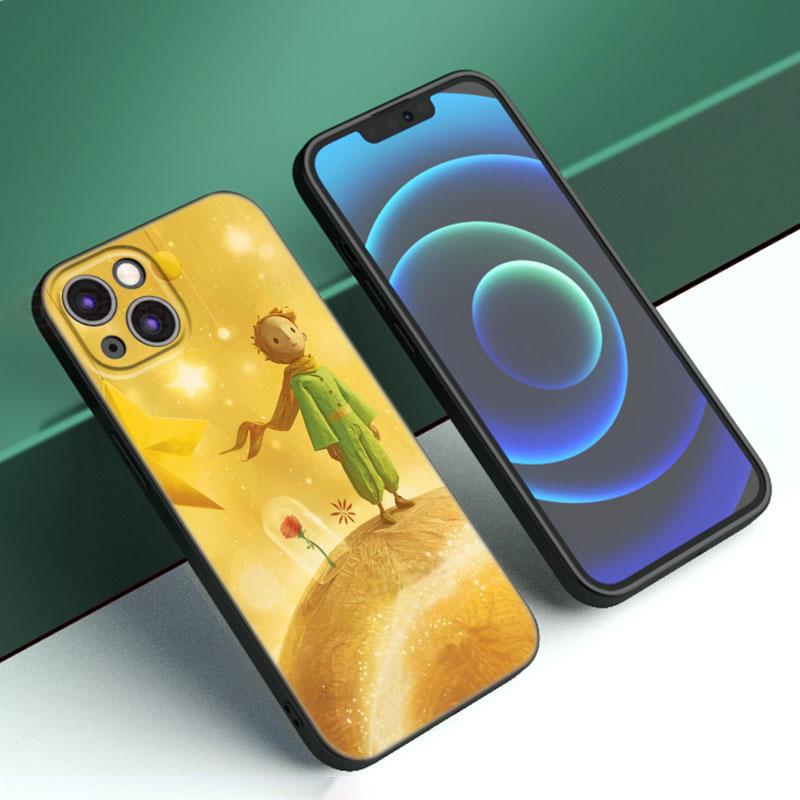 The Little Prince Art Phone Case For Apple iPhone 12 13 Mini 11 14 15 Pro Max 7 8 Plus X XR XS SE 2020 2022 Black Silicone Case