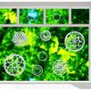18PCS Mandala Window Clings Anti-Collision Decals to Save Birds from Collisions,Non Adhesive Prismatic Vinyl Window Clings Rainbow Stickers