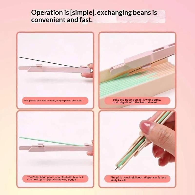 Bead Pen Efficient Jam-Free Press Type Portable Handheld Storable Writing Tool for Office Gift Stationery