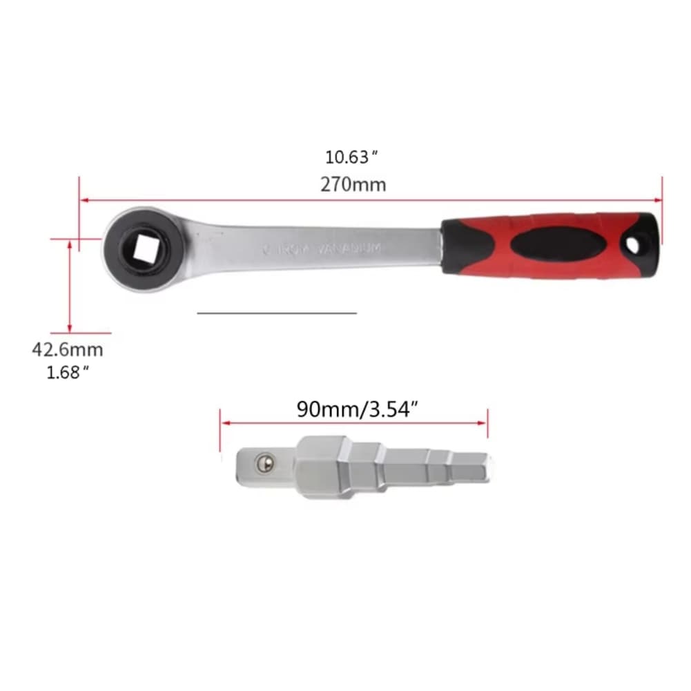 

Adjustable Rotary Ratchet Wrench 360 Degree Handle Compact Tool With 1/2 Adapter For Tight Space Repairs China Mainland