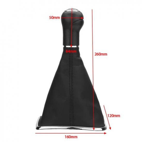 Manual 5 Speed Gear Shift Knob Gaitor Boot For Volkswagen Jetta Golf 1999-2004