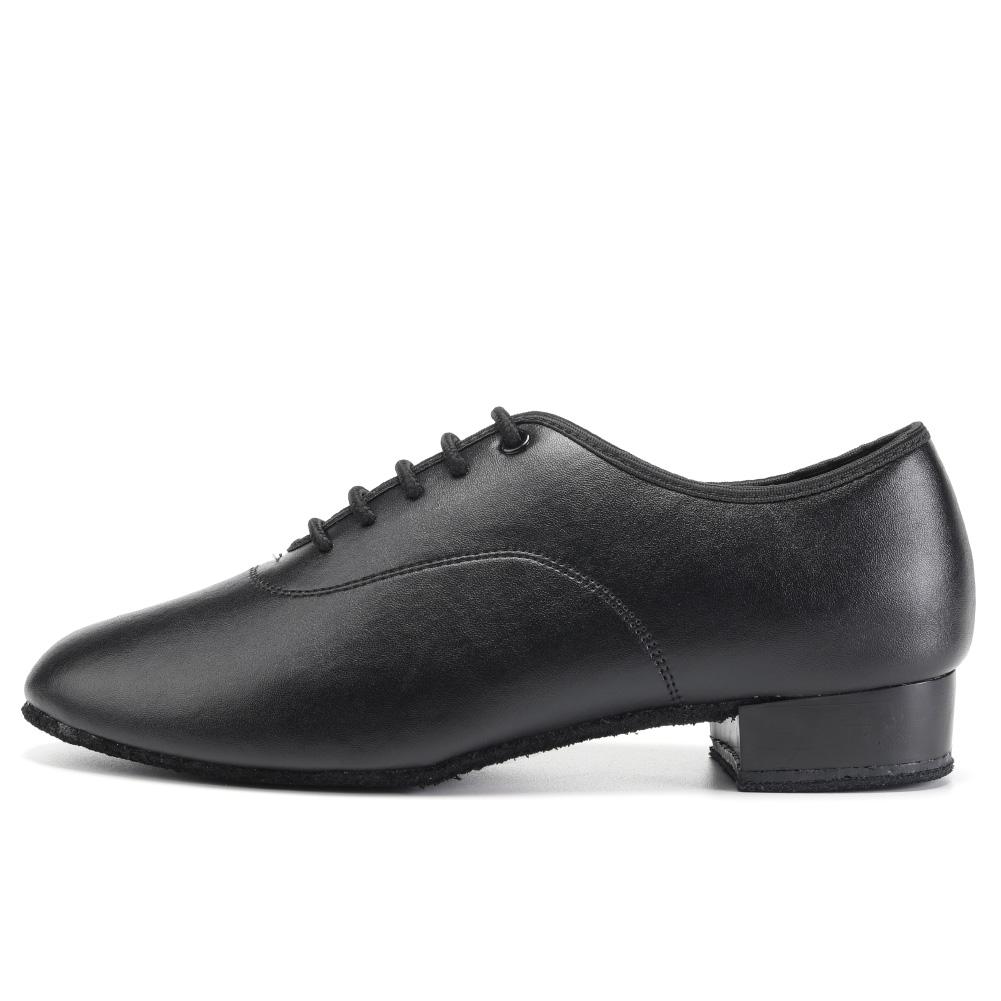 Herren Jungen Atmungsaktive Gesellschaftstanzschuhe Latein Jazz Tango Walzer Schwarze Lederschuhe
