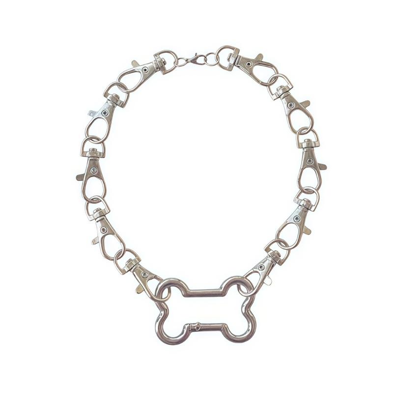 

Stylish Bone Clasp Chain Necklace Alloy Materials Clavicle Chain Unisex Accessory Gift For Adults Couples 1