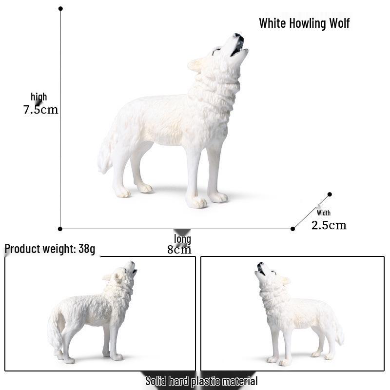 Heart-Shaped Children's Cognitive Toy: Roaring Tibetan Wolf Model Ornament