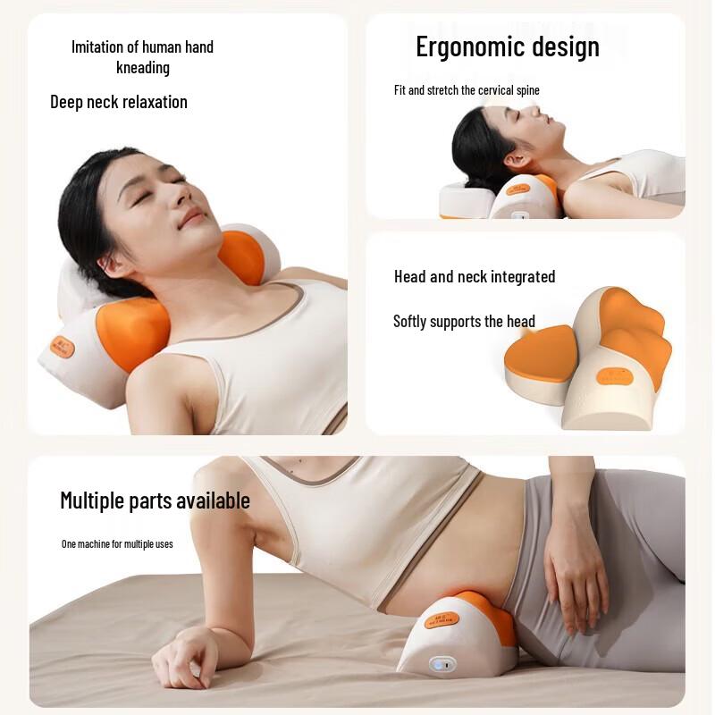 HEZHENG Cervical Neck & Shoulder Massage Pillow with Heat CN plug (adapter included)
