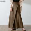 Women Casual Elastic Waist Loose Wide Leg Pants