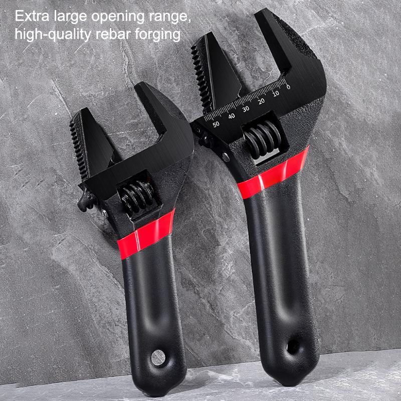 1 Pcs 6/8" Short Handle Adjustable Wrench Oversized Open Bathroom Wrench Mini Small Board Large-diameter Adjustable Short Handle