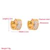 Women Simple Devil's Eye Drop Earrings Stainless Titanium Steel Crystal Pendant Earrings Geometric Ear Ornaments