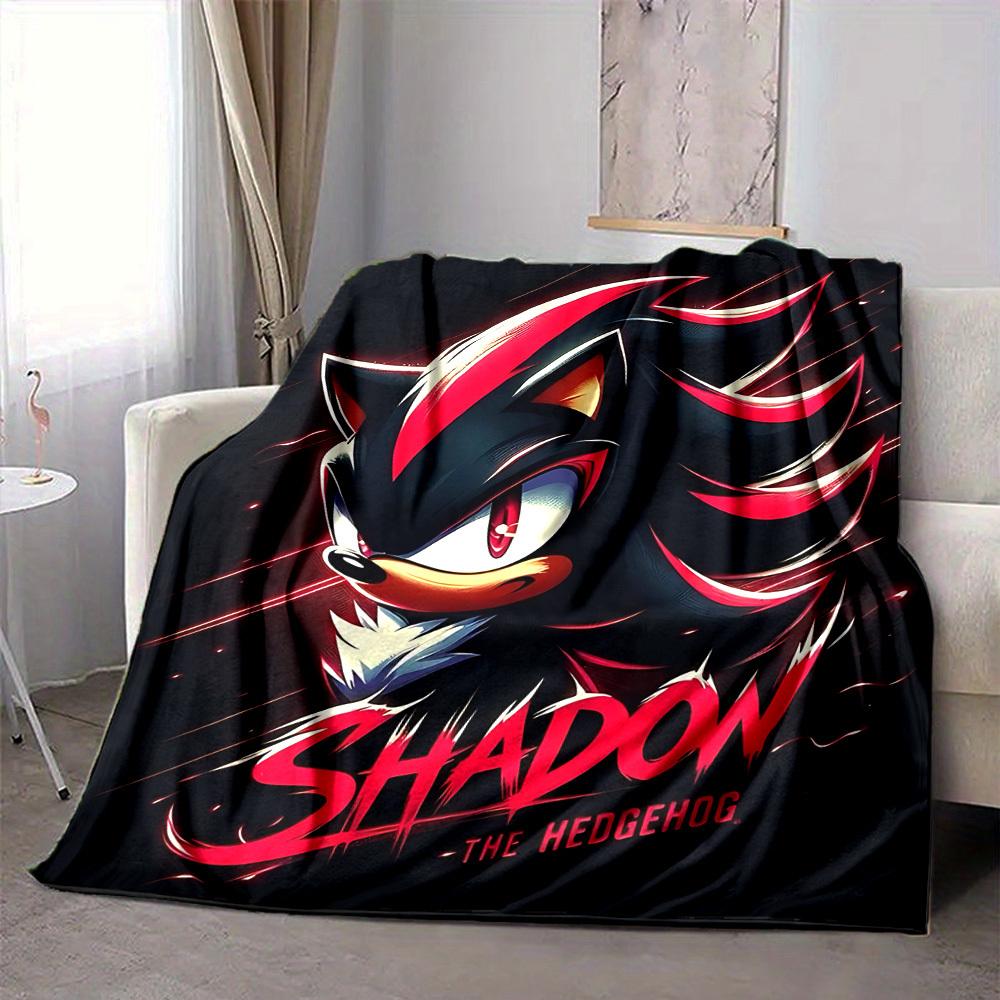 1 stuks Shadow Sonic Zacht Huidvriendelijk Flanellen Deken met Digitale Print, Diverse Maten Verkrijgbaar voor Familie, Vrienden, Verjaardag