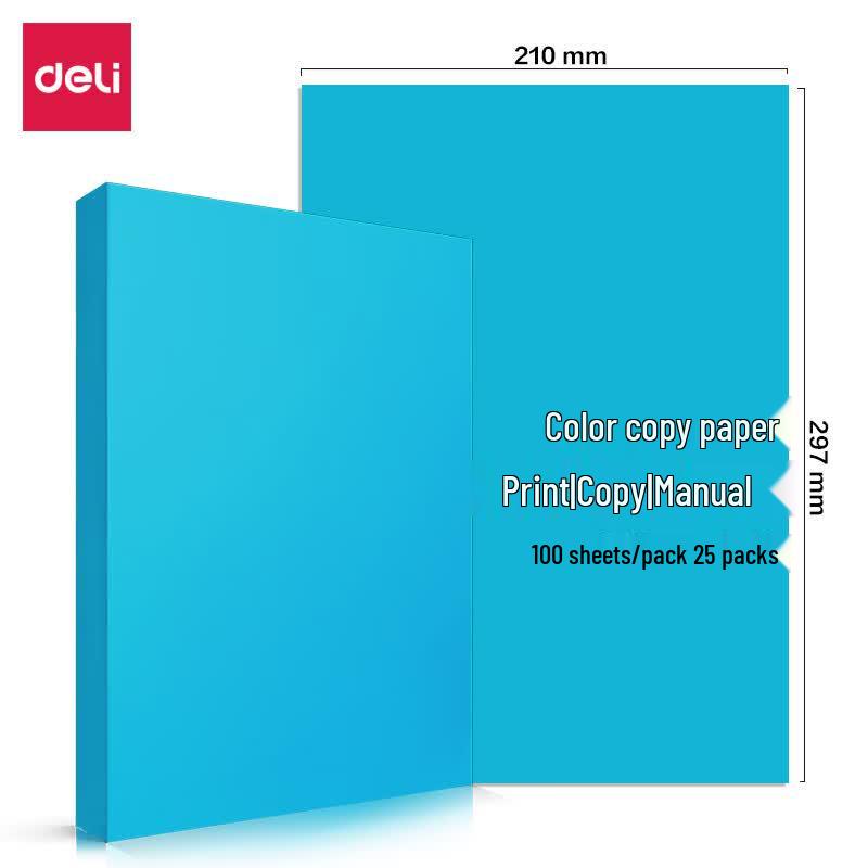 Deli 7757 A4 80gsm Dark Blue Color Copy Paper