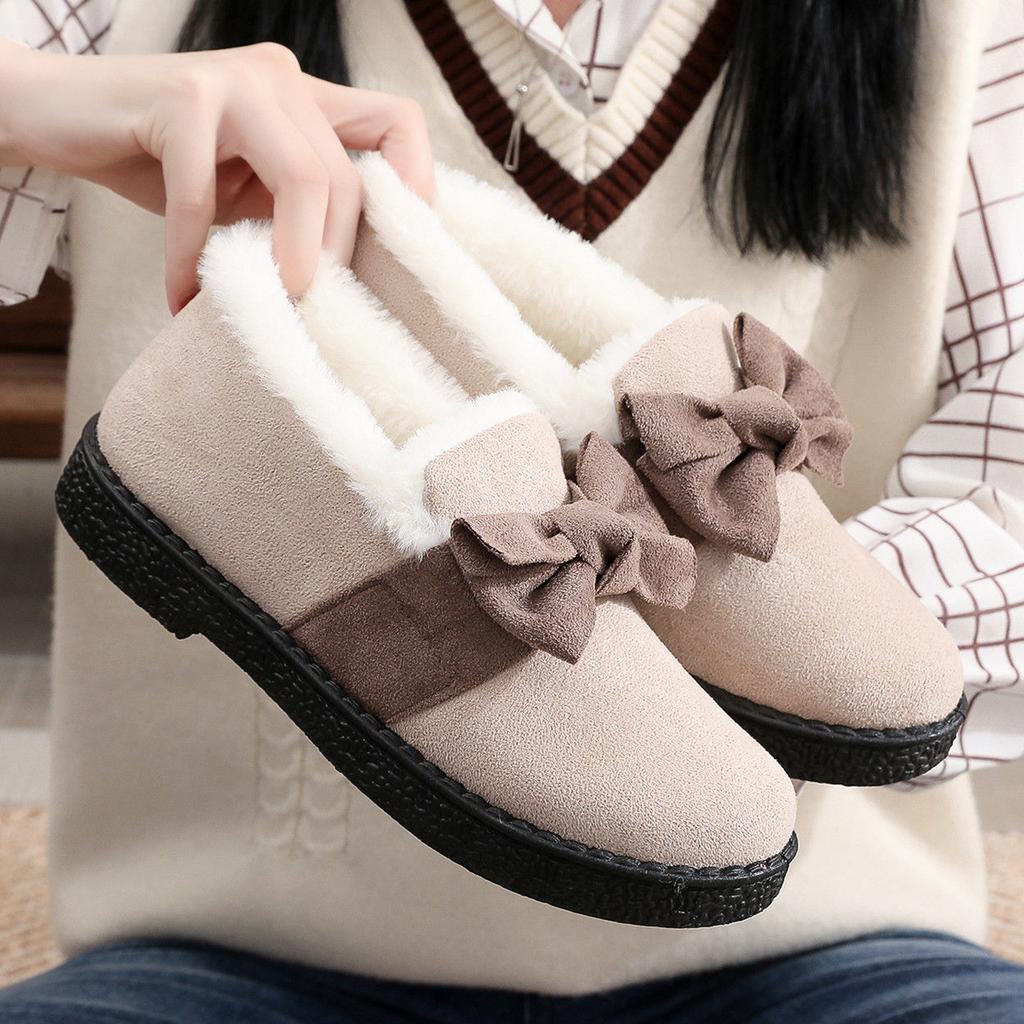 2025 nouvelles chaussures d'hiver Doudou en coton bottes de neige en velours pour femmes antidérapantes version coréenne chaudes bottes en coton épaissies polyvalentes pour femmes