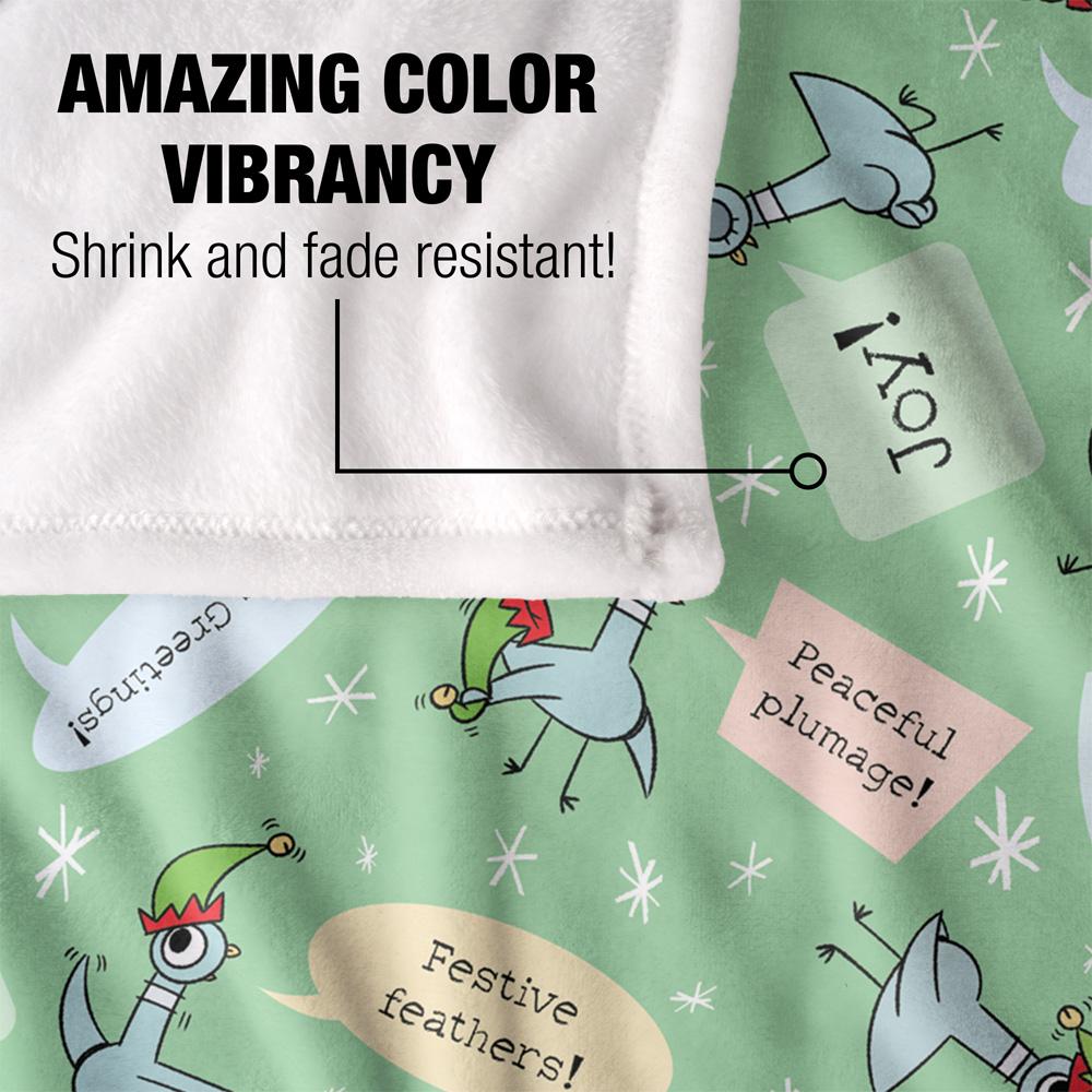 The Pigeon Dont Let Drive The Joy Silky Sleigh Supersoft Blanket