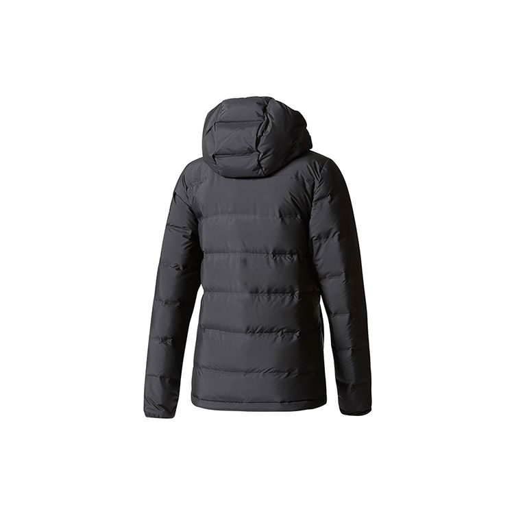 adidas Outdoor Warme Lässige Daunenjacke mit Kapuze Damenjacke Schwarz BQ1935